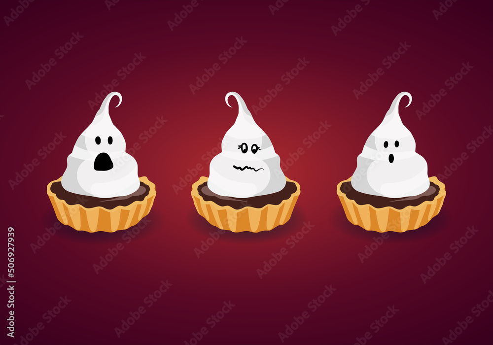 cupcake with ghost, snack, dessert for halloween cupcake with ghost, snack, dessert for halloween
