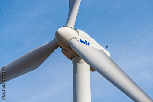 Vesta wind turbine standing tall in the breeze.