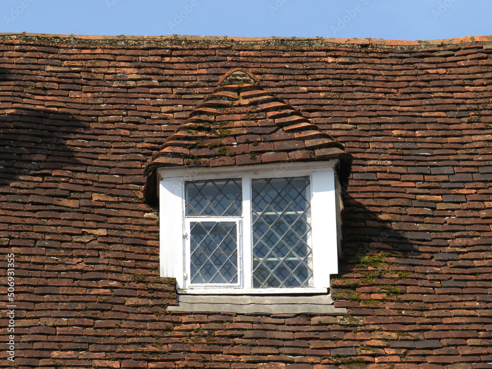 Traditional dormer in the historic city of Salisbury. England.
