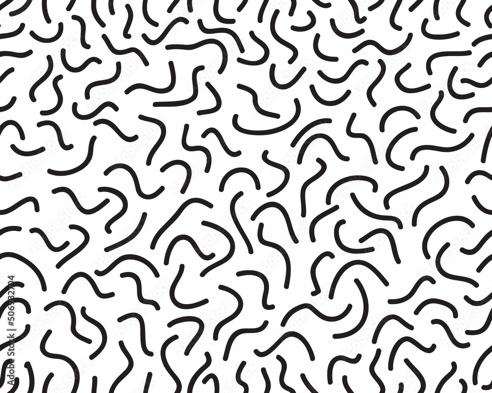 Seamless pattern with black  confetti on a white background	