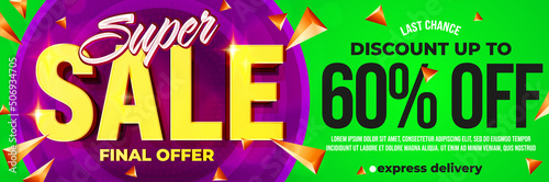 Super sale discount with 60 percent price off