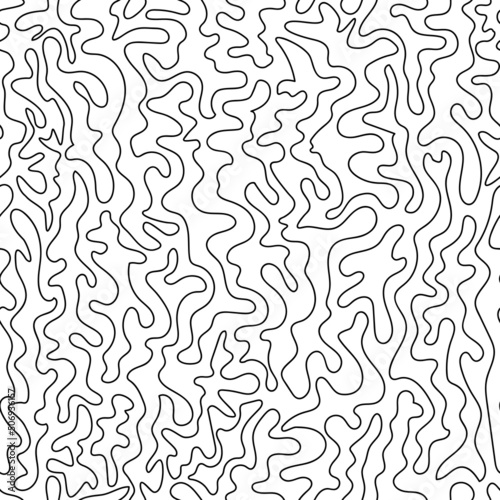 Doodle seamless texture, hand drawn on a white square background