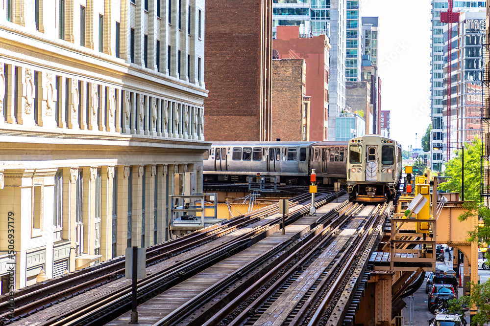 Obraz premium Train in Chicago