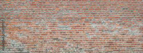 texture of old red brick wall background 