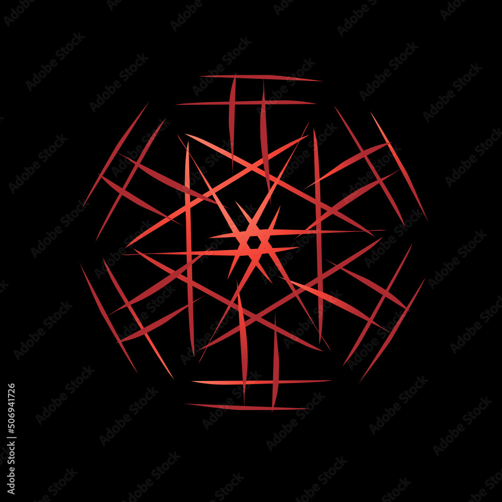 Fototapeta premium shape red in black vector element for texture gradient 