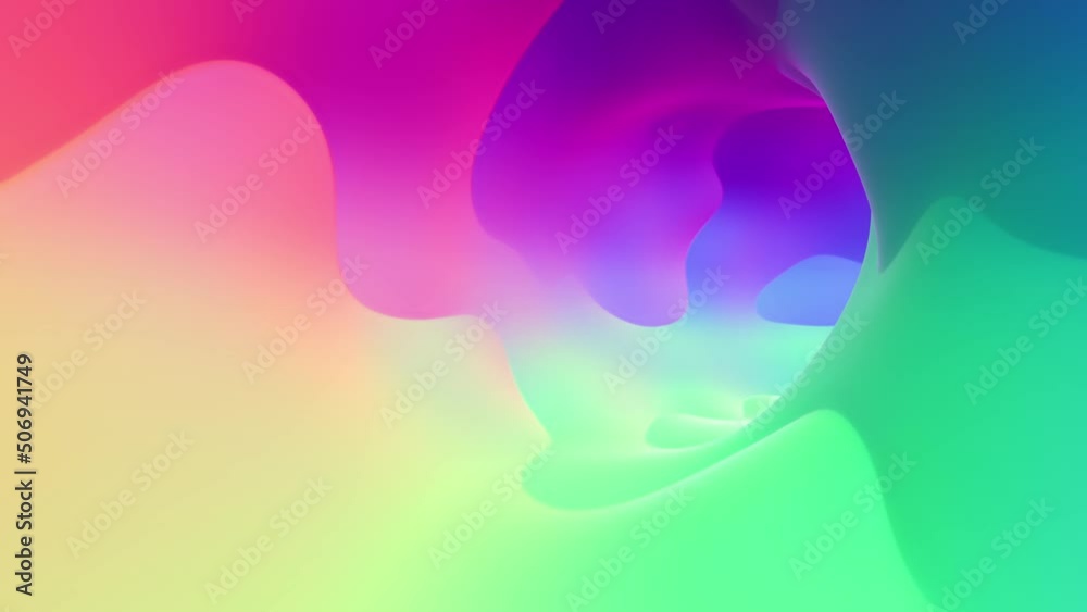 Abstract neon colourful light 3d loop motion graphic background.