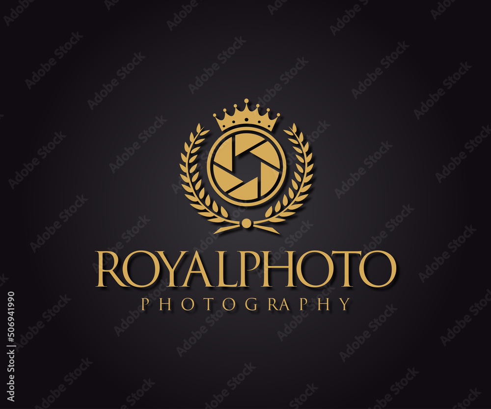 Luxury Photography Logo Design. Royal Photography Studio Logo Template.