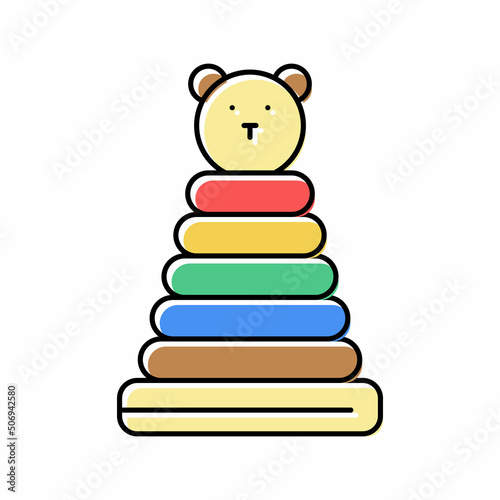 ring stacker color icon vector illustration