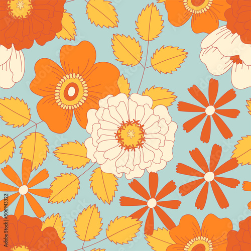 Gorgeous modern vintage vector patterns. A retro hippie design for women's, and children's clothing, home decor, packaging, and other textiles