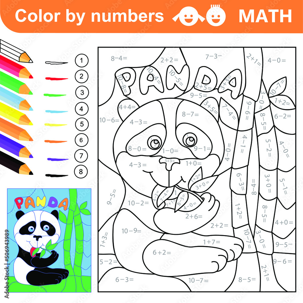 Color by numbers - addition and subtraction worksheet for education ...