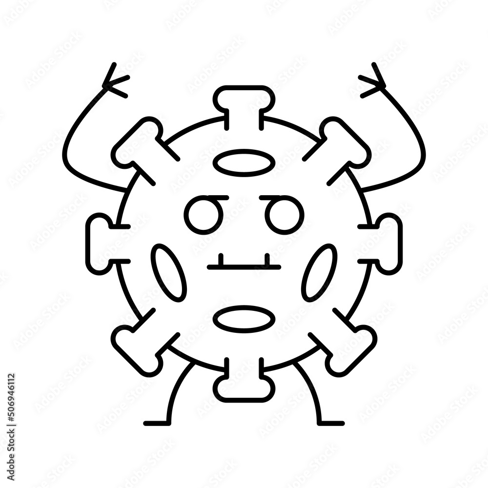 virus illness line icon vector illustration virus illness line icon vector illustration