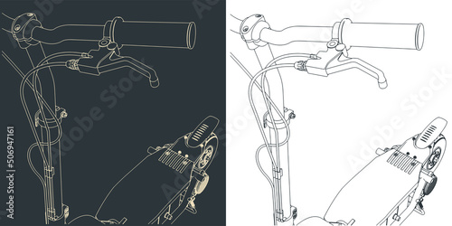 Electric scooter close up