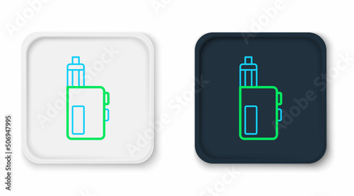 Line Vape mod device icon isolated on white background. Vape smoking tool. Vaporizer Device. Colorful outline concept. Vector