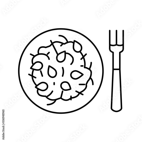 italian pasta line icon vector illustration