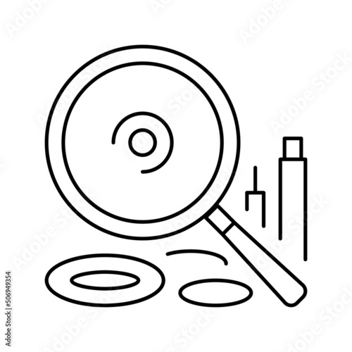 teflon ptfe thermoplastic line icon vector illustration