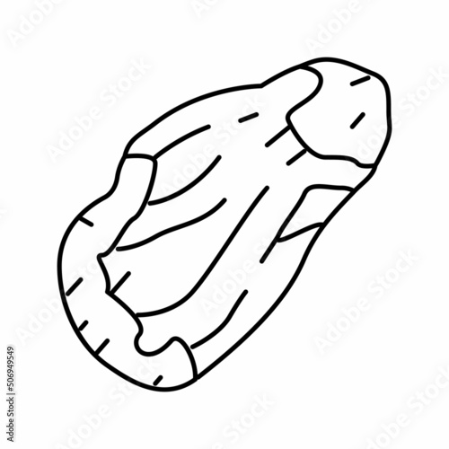 flank beef meat line icon vector illustration