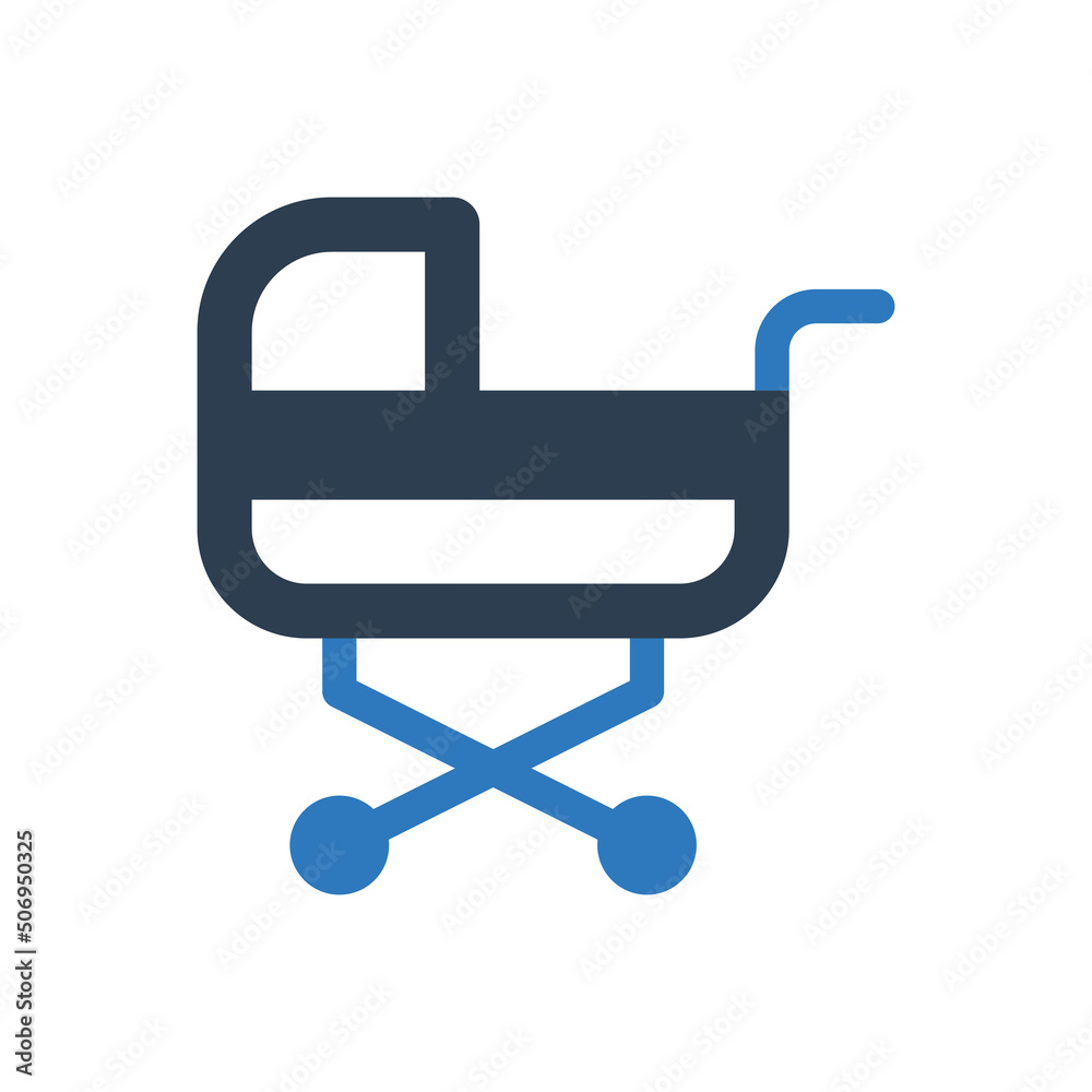 Stroller Icon - Baby Trolley Icon Stroller Icon - Baby Trolley Icon
