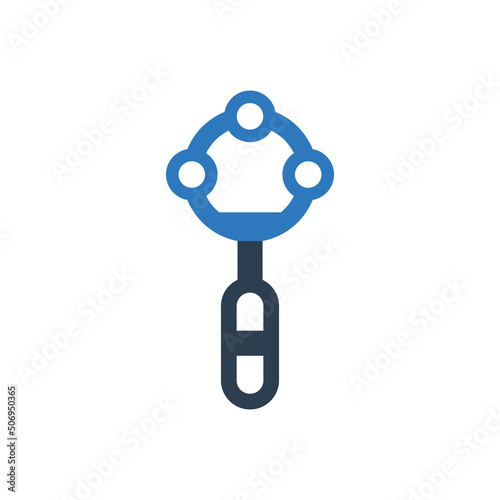 Rattle toy icon