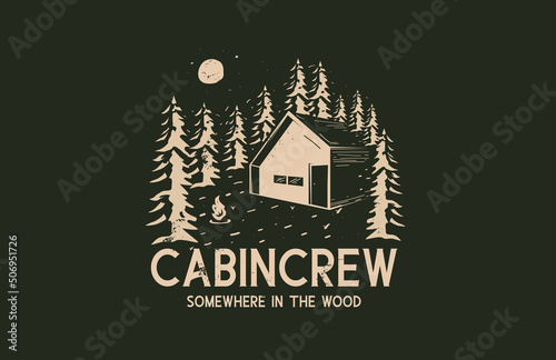 Landscape Nature Camp Vintage Distressed Design