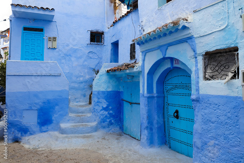 Fototapeta Naklejka Na Ścianę i Meble -  Street in Chefchaouen, Morocco