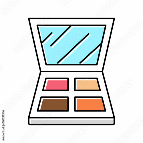 eyeshadow palette color icon vector illustration