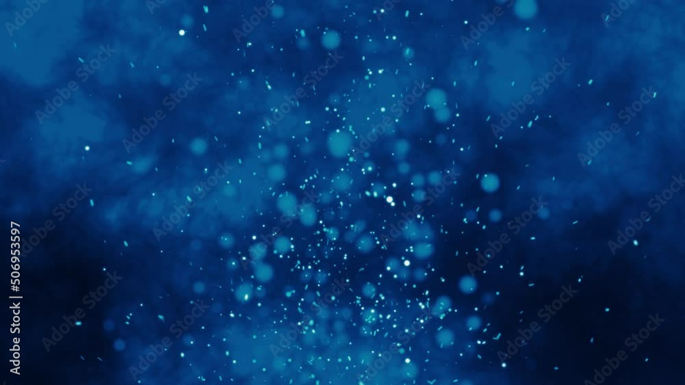 Abstract particles background. Moving particles. Light and bright. Colored back. Seamless Looping video