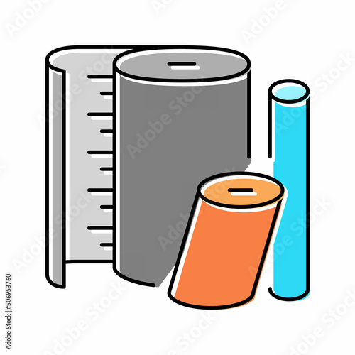 nylon thermoplastic color icon vector illustration