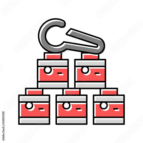 fuel cooking color icon vector illustration