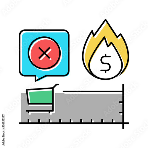 core inflation color icon vector illustration