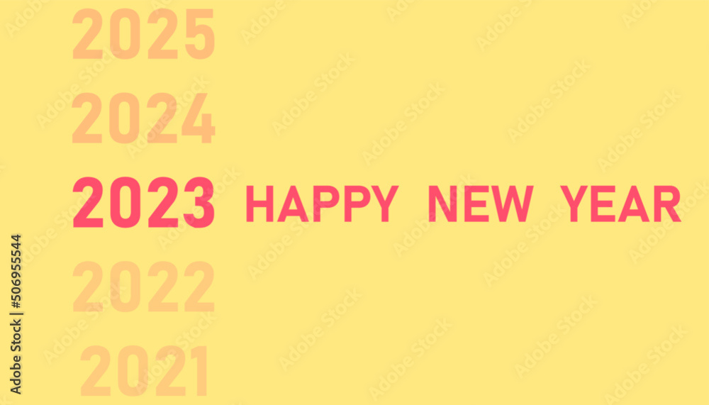 Happy New Year 2023.
Happy birthday background.
Colorful text.New year idea concept.