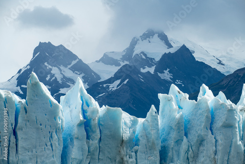 Calving wall of the Perito Moreno glacier, one of the few glacie