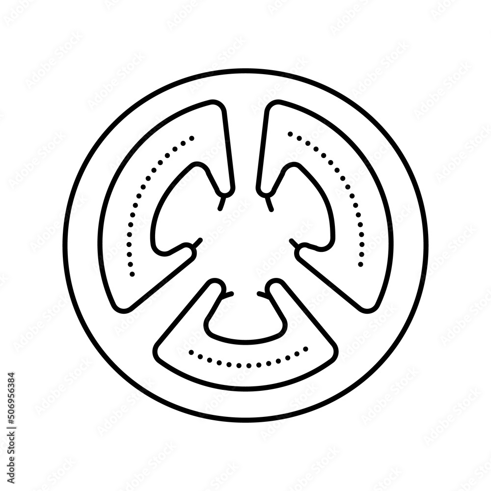 slice tomato line icon vector illustration slice tomato line icon vector illustration