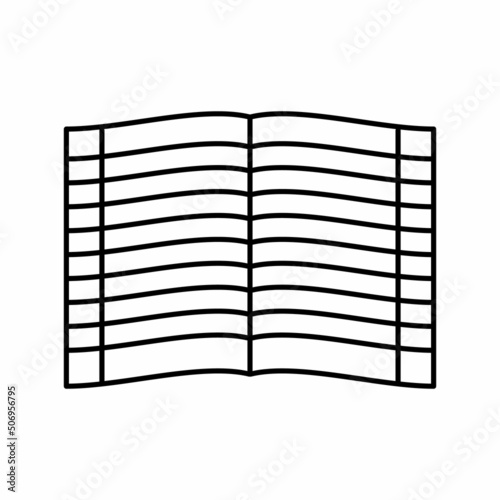 copybook for writing notes color icon vector illustration