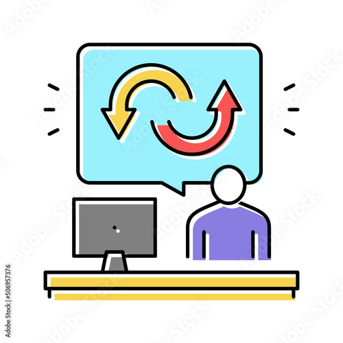 behavior user color icon vector illustration