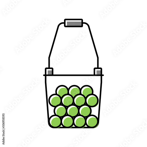 ball hopper tennis color icon vector illustration