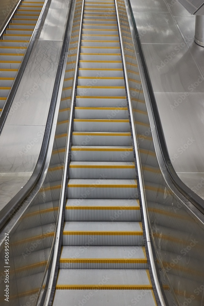 Escalator of a metro station Escalator of a metro station