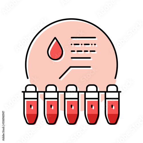 hematology analyzing color icon vector illustration