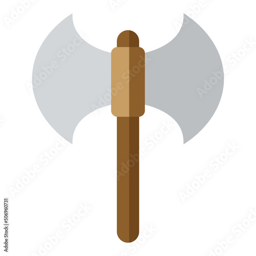 Medieval war type of weapon battle axe