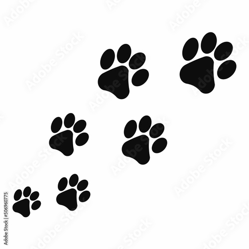 Dog Paw icon. cat paw. animal vector illustration