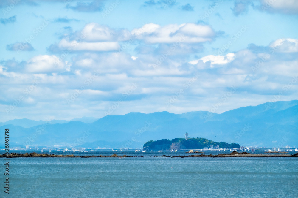 神奈川県葉山町一色海岸からの景色
