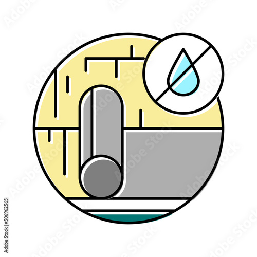 roof underlayment color icon vector illustration