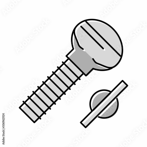 thumb screw color icon vector illustration