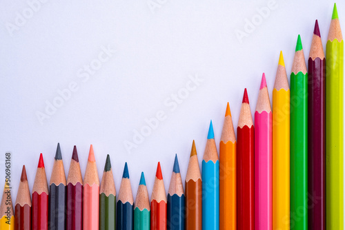 closeup color pencil, back to school concept

