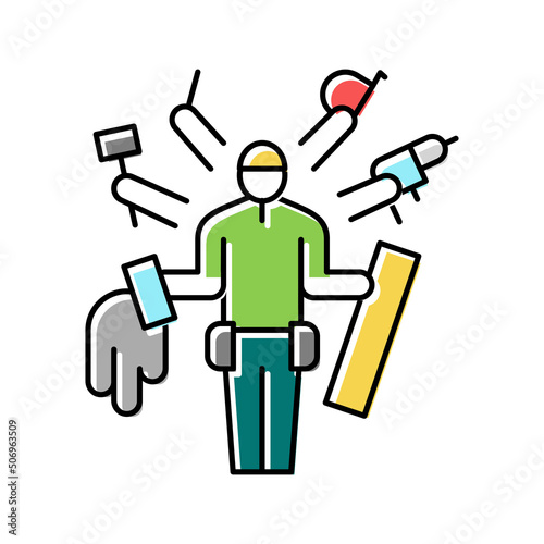 handyman business color icon vector illustration