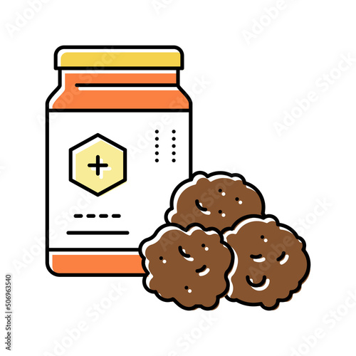 propolis container beekeeping color icon vector illustration
