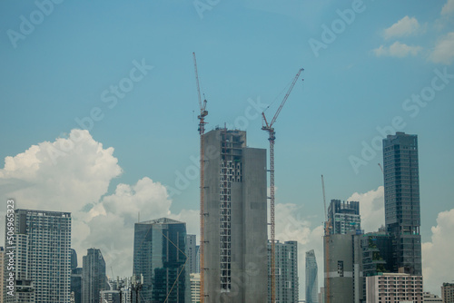 high rise buildings that are under construction.