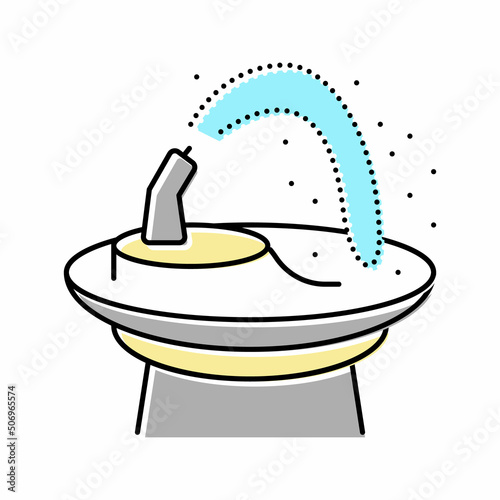 drinking fountain color icon vector illustration