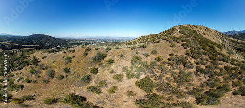 A Panoramic View of Wildwood Park, California, looking at Chaparral Habitats