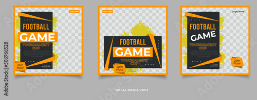 Football for social media posts template