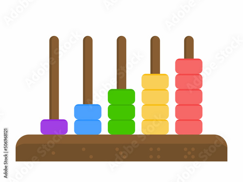 Playful toy for math education, abacus.